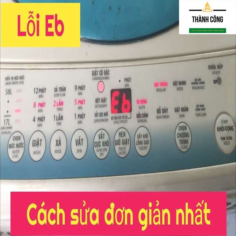Hướng dẫn cách sửa lỗi Eb hay còn gọi là E6 ở máy giặt Toshiba