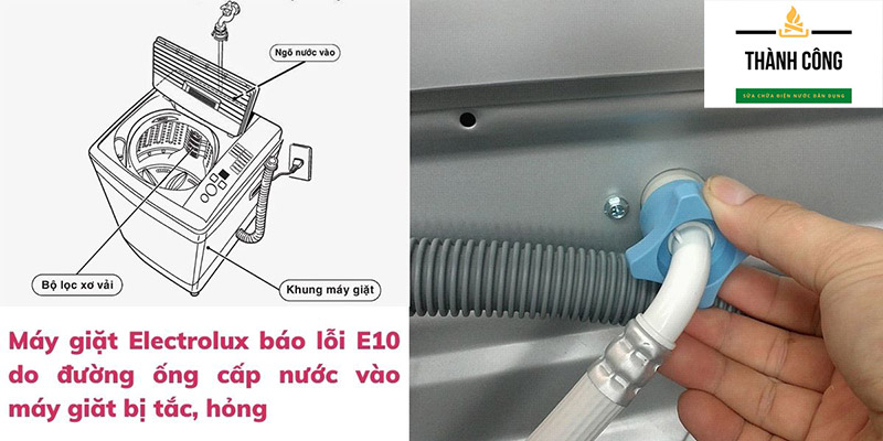Nguyên nhân chính dẫn tới hầu hết các vụ báo lỗi E10 ở máy giặt Electrolux là do đường nước